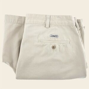Polo Ralph Lauren Men's‎ Beige Chino Pleated Shorts Size 36 Classic Fit